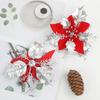10pcs Simulation Flower Christmas Flower Honeysuckle Christmas Tree Pendant Accessories Decoration Fake Flower DIY Handmade