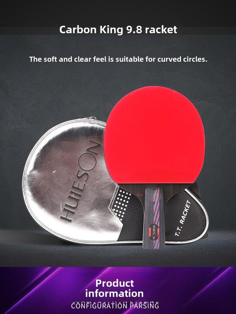 Huisheng Carbon King 9.8 Table Tennis Racket | 9-layer, 8-carbon | Training & Competition Level