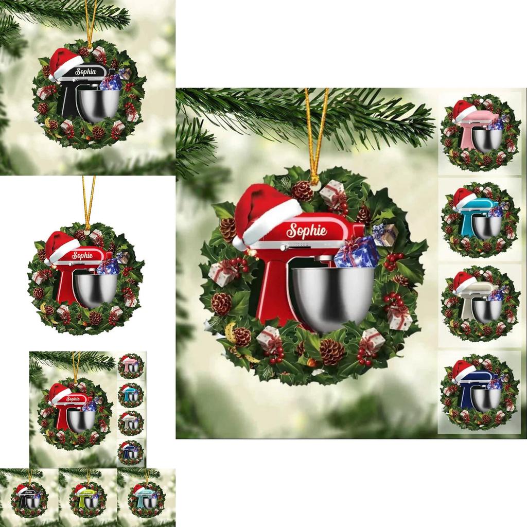 Wyjątkowy Akrylowy Urok Samochodzik Mikser do Pieczenia Stylowa Dekoracja Świąteczna Na Choinki