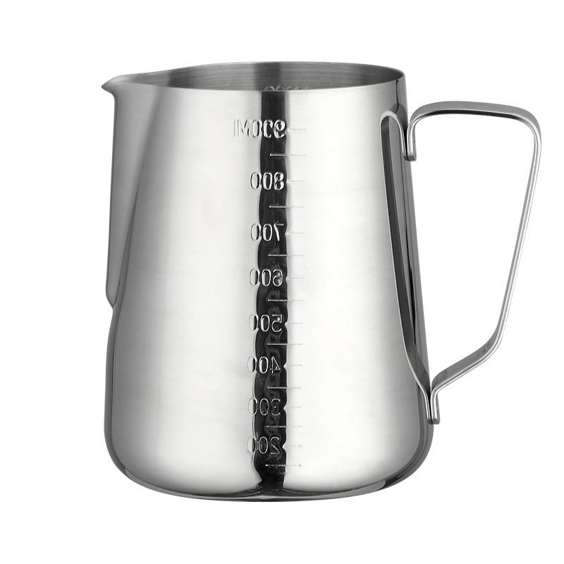 Cană de măsurare a spumei laptelui din oțel inoxidabil