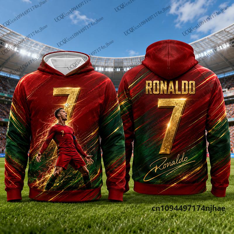 2026 Ny Særlig Ronaldo #7 Print Hættetrøjer Til Mænd Efterår Langærmet Sweatshirt Afslappet Fodbold Pullover Sport Børn/Voksne Toppe