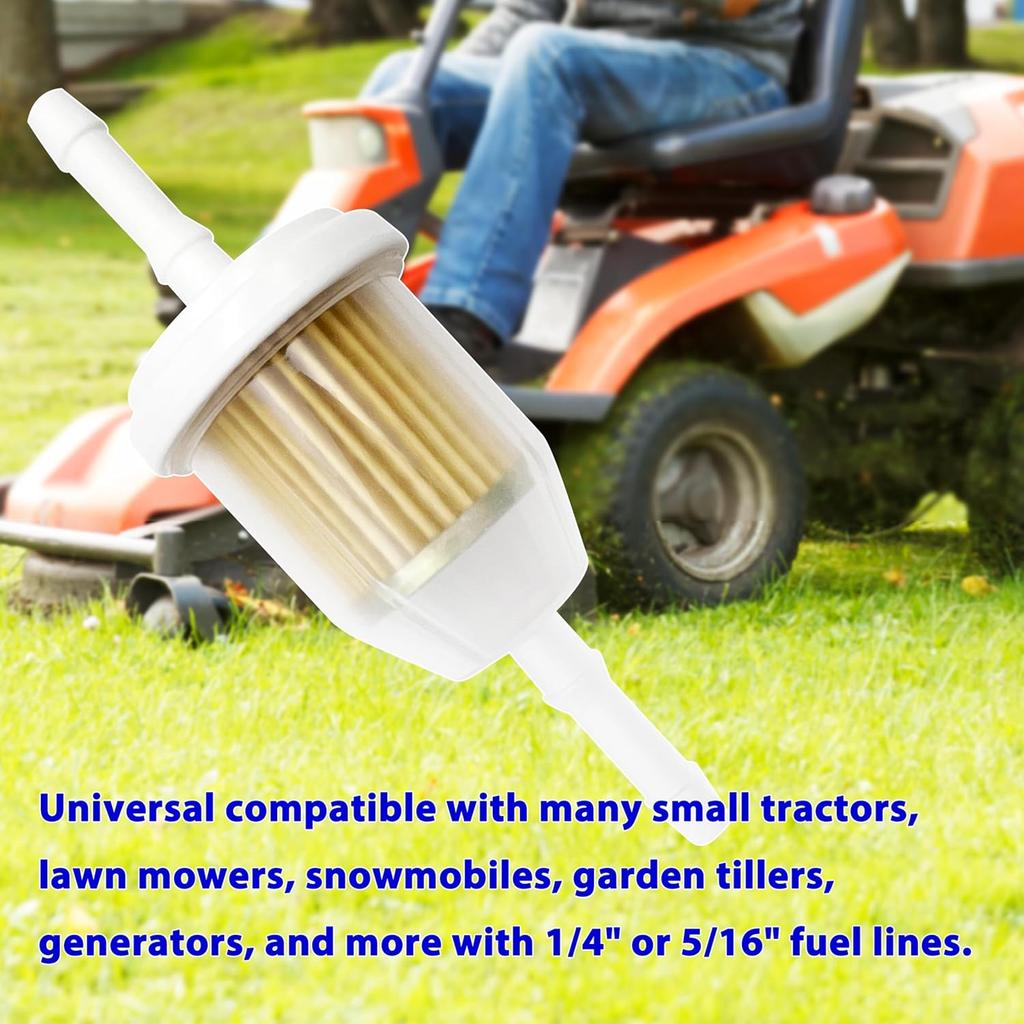Universal 1/4" 5/16" Inline Fuel Filter AM116304, 25 050 22-S, GY20709 for John Deere Kohler 120-436 71-5960 38666 149-2206-01 21541500 98021