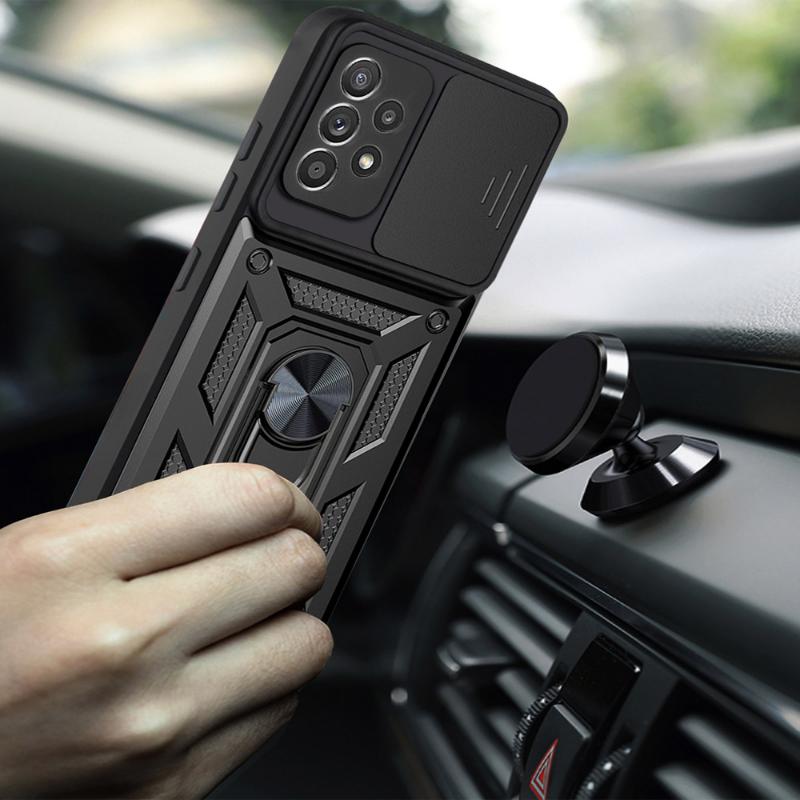 Armor Bumpers Case For Samsung Galaxy S24 S23 S22 S21 Ultra S20 Plus A53 A54 S20 FE Note 20 S23 FE Slide Camera Lens Cover