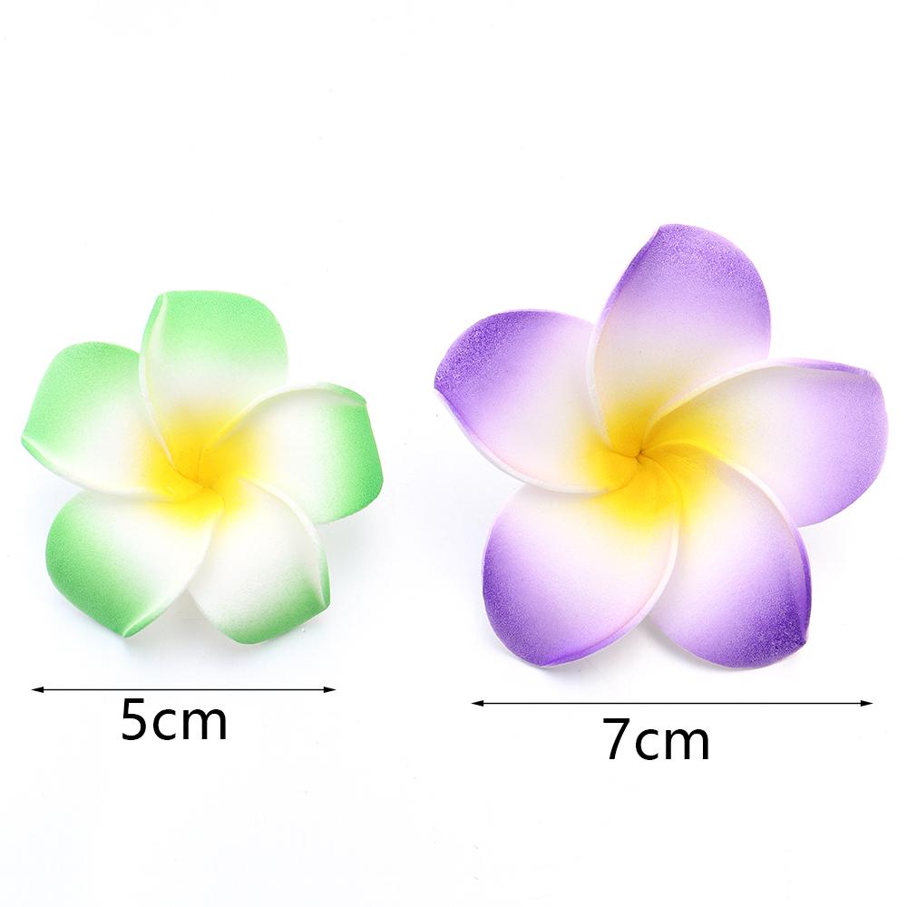 10pcs Foam Frangipani Flowers Colorful Hawaiian Aritificial Flowers Head For Home Wedding Party Hawaii Beach Vacation Gift Decor