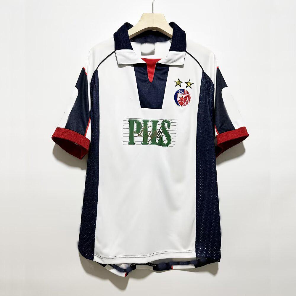 95-01 Roter Stern Belgrad Retro-Trikot 1995-97 Roter Stern Belgrad Fußballtrikot XL black