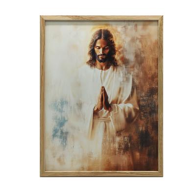 Jesus im Gebet Jesus im Gebet, 30x40 cm, Ohne Rahmen, Premium-Leinwand auf Keilrahmen