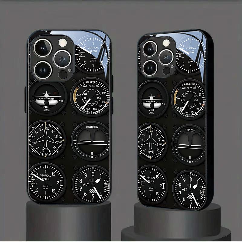 Aviation Aircraft Instruments Tempered Glass Phone Case For Samsung Galaxy S26 S25 Ultra S24 Plus S23 FE 5G Lens Protect Cover