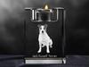 Jack Russell Terrier – Candle holder with dog photo, crystal tealight holder | Art-Dog