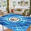 Manchester City Design Crystal Velvet Rug Soft Decorative Mat for Bedroom Entrance
