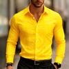 Men's Casual Long-Sleeve Slim Fit Black Geometric Pattern Breathable Versatile Formal Shirt Fashion Outdoor Men's Top