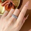 925 Silver-plated Shiny White Zircon Women's Ring High Quality Party Engagement Wedding Jewelry Gift