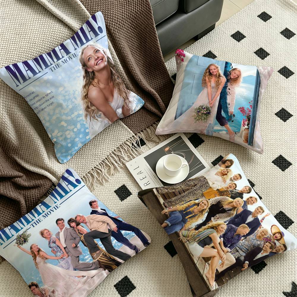 Movie Mamma Mia Pillow Gift Home Office Decoration Bedroom Sofa Car Cushion Cover Case 45x45