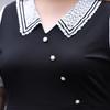 Plus Size Women's Summer New V Neck Waist Slimming Chiffon Short Sleeved Top