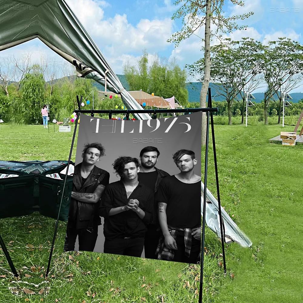 1975 RRock BBand  Flag Banner INS Style Outdoor Party Decoration Atmosphere Whitepaper Poster HD  Wall Art Study Room