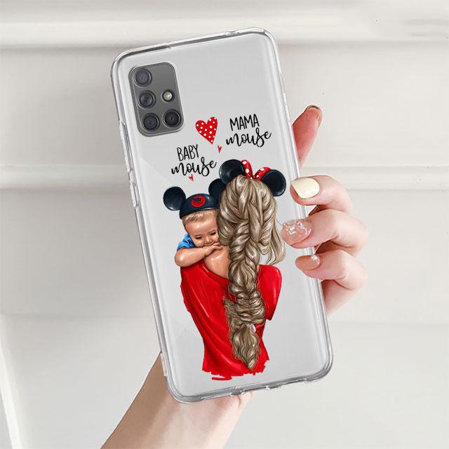 

Прозрачный чехол для Samsung Galaxy A52 A12 A51 A32 A21s A71 A32 A22 50 A70 A31 A72 5G чехол для телефона Super Mum Baby Samsung A53 5G