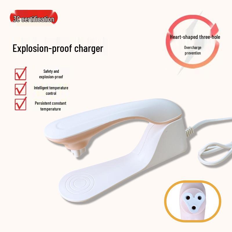 

Silk Electric Hand Warmer: Explosion-Proof Cute Cartoon Charging Hot Water Bag for Bed.