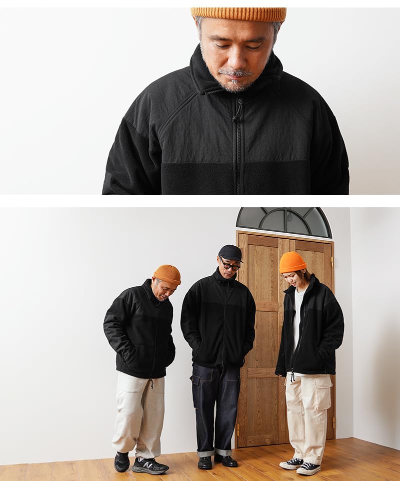 WAIPER US Military ECWCS GEN2 Fleece Jacket POLARTEC CLASSIC 300 [WP1018] (JP, Alphabet, M, BLACK)