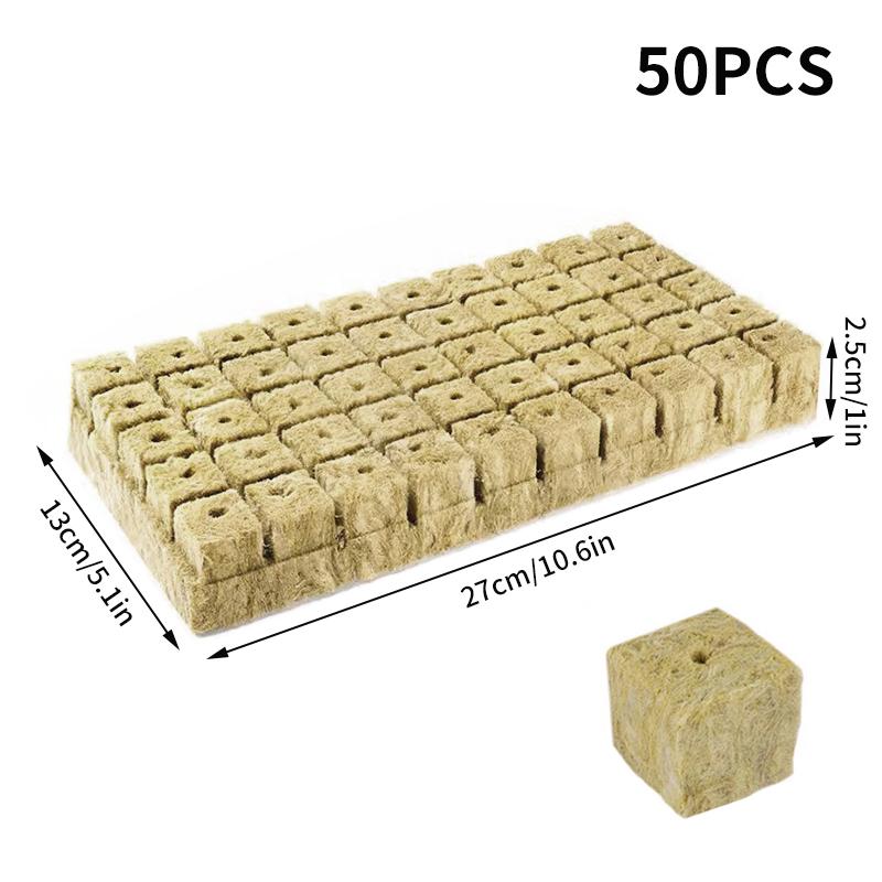 

50/100 шт. Губка Стартер Минеральная Вата Стартовые Пробки Гидропонная Система Роста Кубики Медиа Беспочвенное Выращивание Блок Рассада Доступ