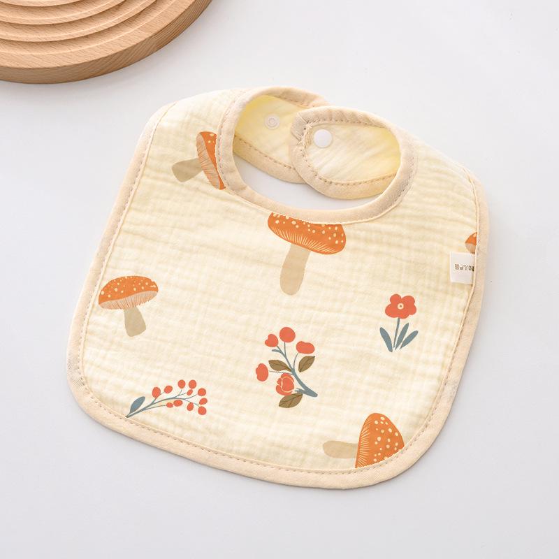 Weiches sechslagiges Baby-Lätzchen aus reiner Baumwolle - Mullwindel für Neugeborene