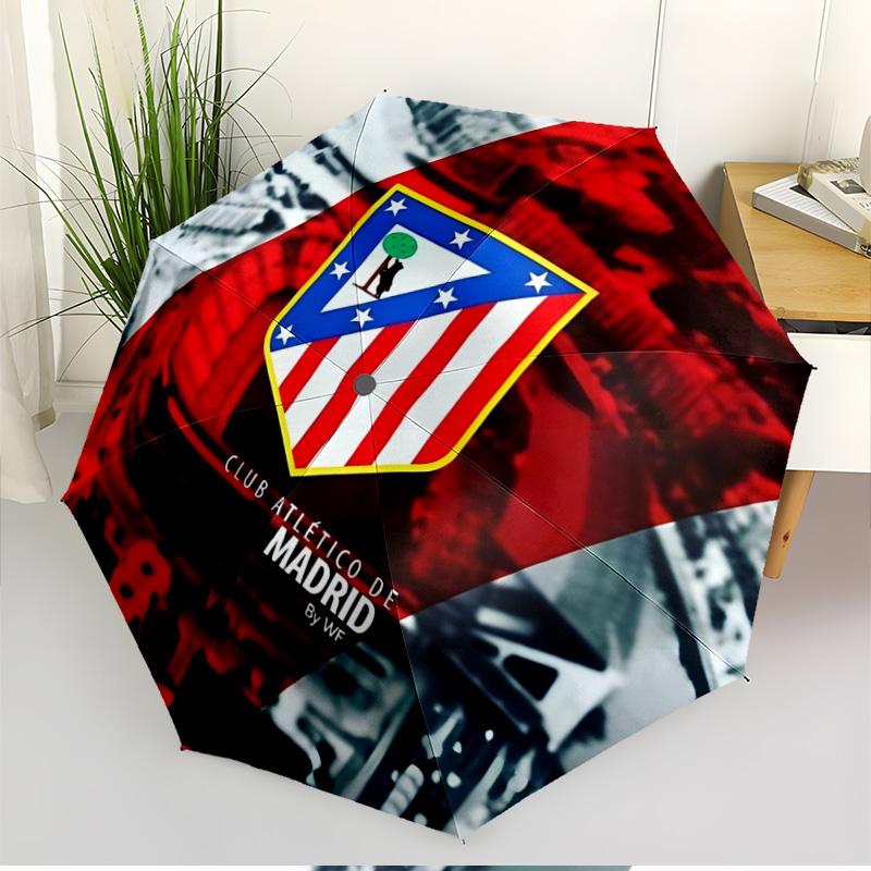 football club Print Automatic Open Close Umbrella, Portable Foldable Umbrella, for Outdoor Commute Camping Trip, Ideal Birthday Gift
