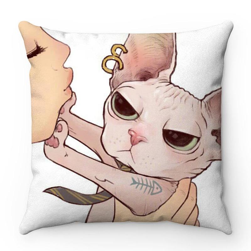 Cat Pillowcase 45 * 45Cm, Used For Daily Home Decoration, Diy Various Pillowcases