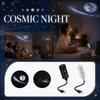 USB Projection Night Light with Replaceable Film Slides - Planet Moon Theme for Car and Home Decorative Ambient Lighting
