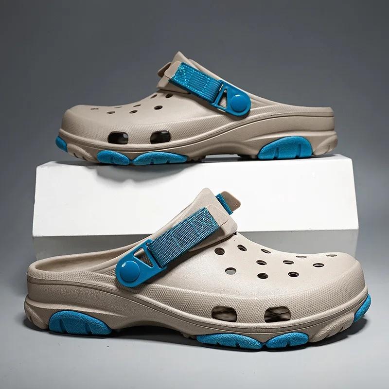 Summer Trendy Hollow Out Sandals Couple Outdoor Casual Shoes Beach Wear Korean Style Plus Size Slippers