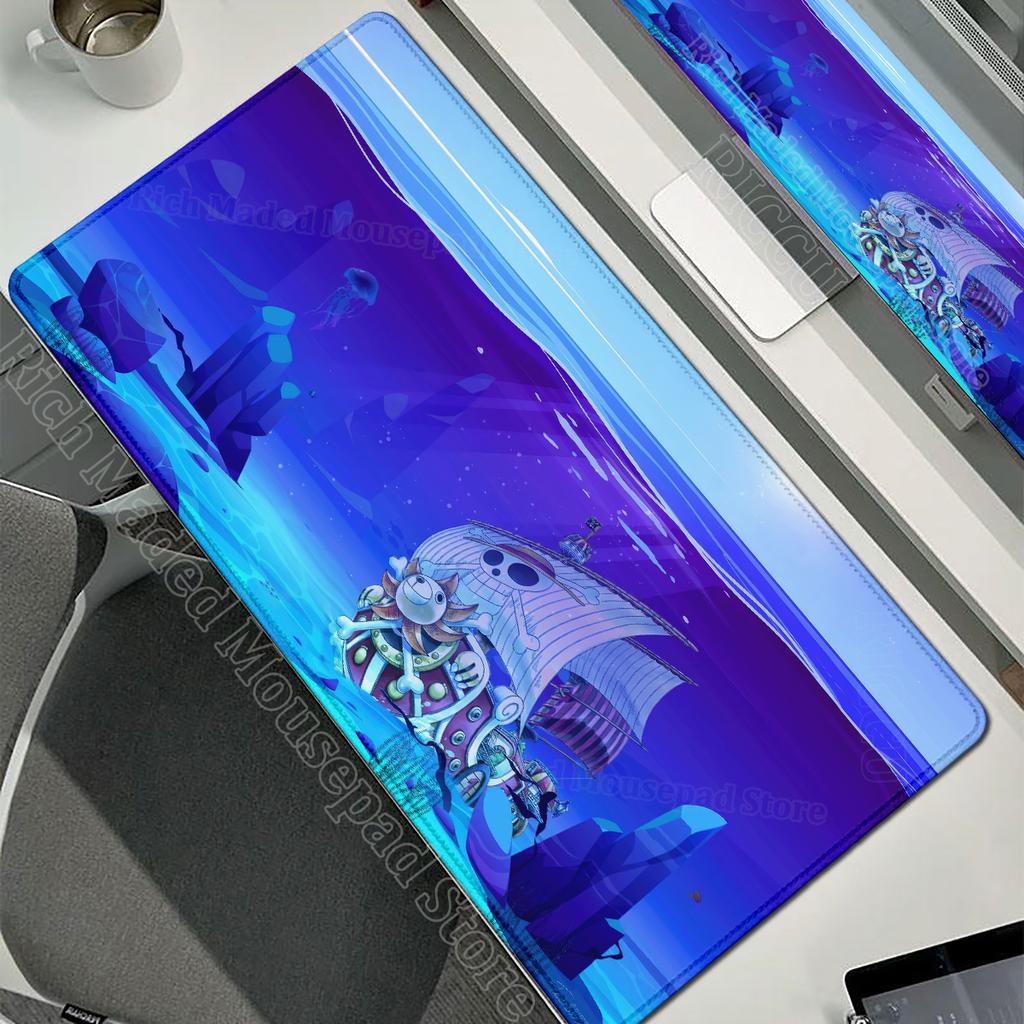 Large Desk Mat XXL Pirate ship Mousepad Anime Mouse Pad One Piece Pc Accessories Gamer Keyboard Xxl Gaming Rubber Extended Mats