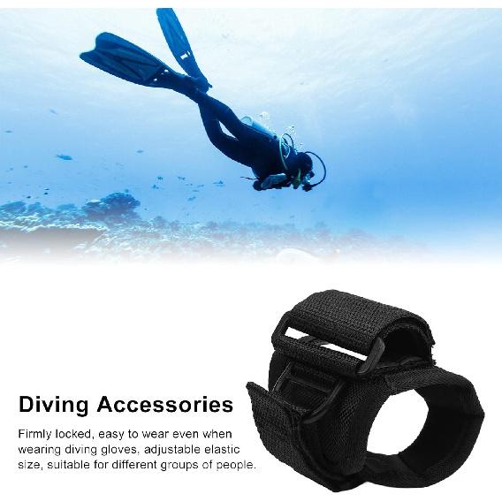 Diving Flashlight Arm Strap Wrist Flashlight Holster Flashlight Glove Electric Torch Holder Hand Arm for Outdoor Diving and Camping