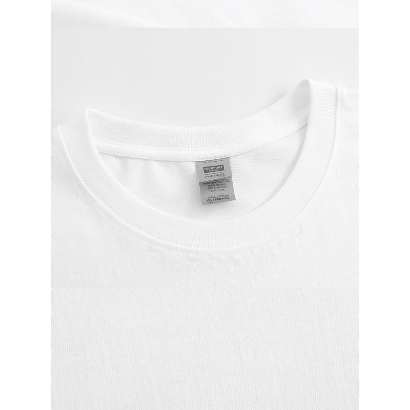 Europäische Größen Herren lässiges Plus-Size-T-Shirt mit trendigem Serienaufdruck Rundhalsausschnitt T-Shirt Freizeitkleidung geeignet für Fitness Laufen und tägliches Tragen