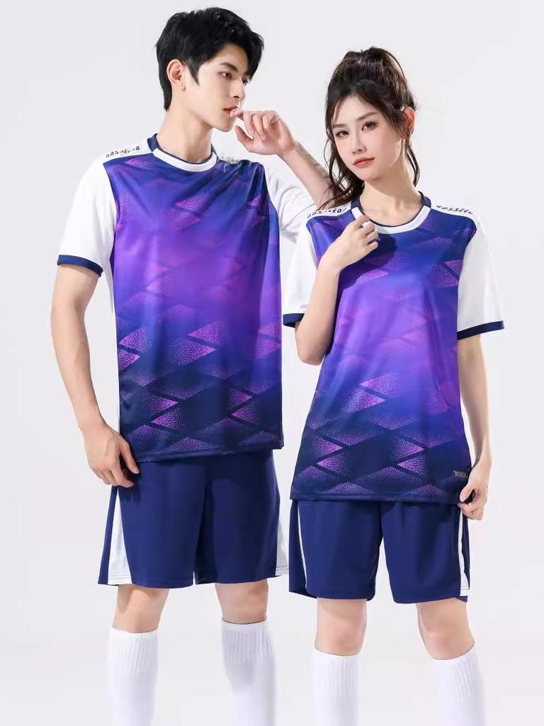 Unisex Quick-Dry Sports Suit: Breathable Short-Sleeve Set for Runners with Customizable Team Numbers