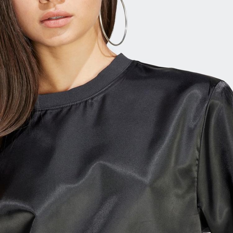 Adidas Camiseta Crop Originals Spicy Girls con Parche del Logo para Mujer Tops Negro IC8540