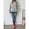 Weihnachts-Sweatshirts für Damen Süßes Schleifen-Sweatshirt Oversized Rundhals-Sweatshirt Ohne Kapuze Weihnachten Herbst Y2k Oberteile Pullover