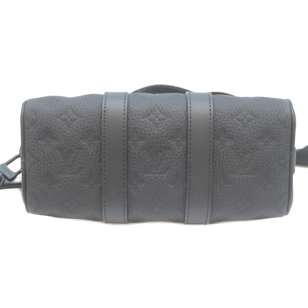LOUIS VUITTON M20900 Taurillon Clemence Monogram Keepall Bandolier 25 Boston bag blackUsed