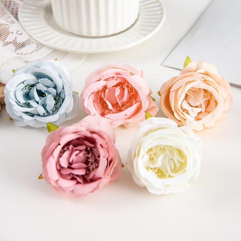 Silk Artificial Rose Heads Festival Arches Decor Home Arrangement Wedding Bridal Bouquets Diy Gift box Headdress Wrist Flowers