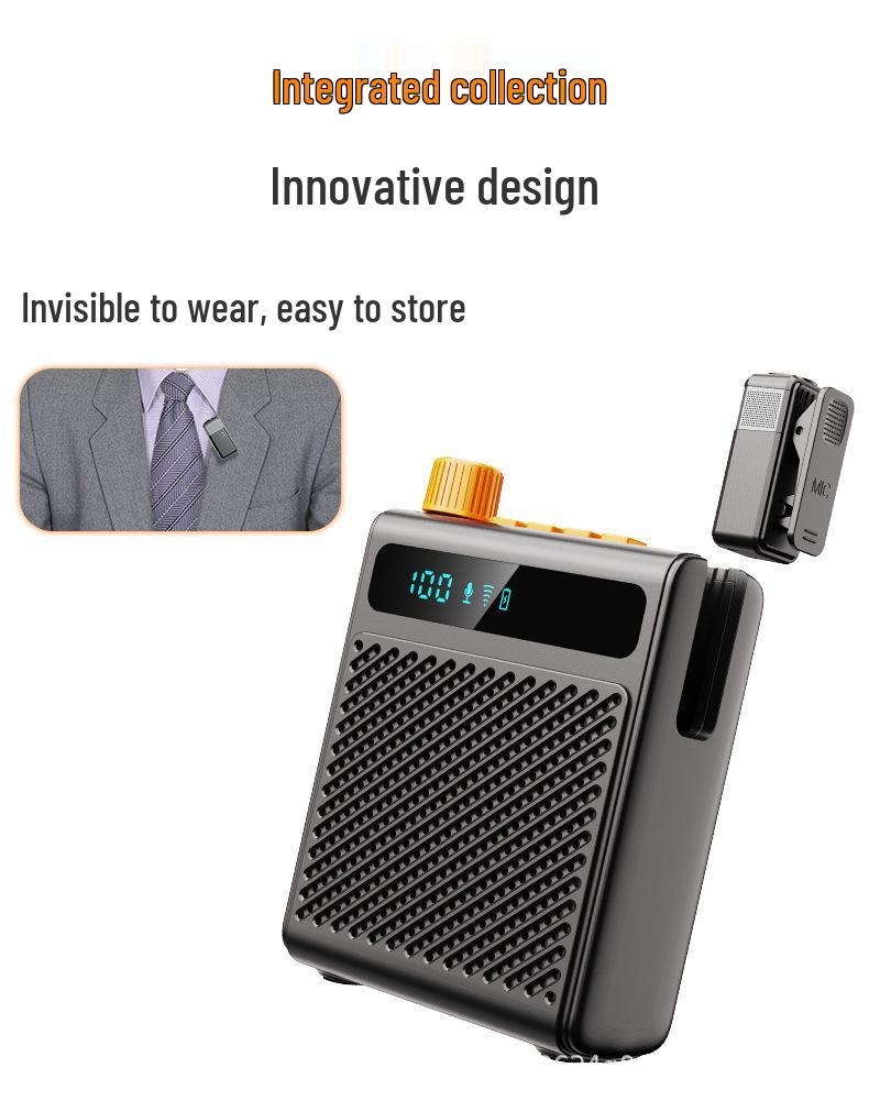 Portable Wireless Lapel Microphone & Amplifier: Ideal for Teachers, Tour Guides, Indoor/Outdoor Use.
