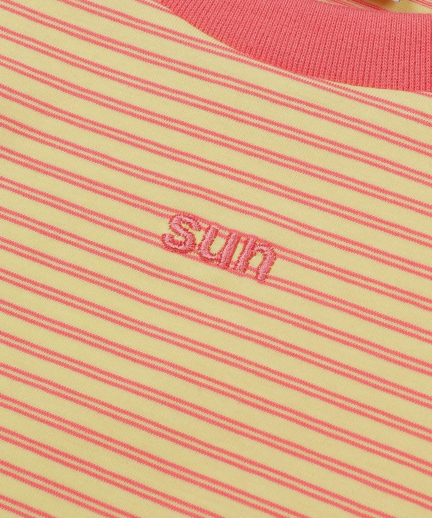 SUNDAY FRUIT MARKET W) Mini Sun Stripe Tee Lemon