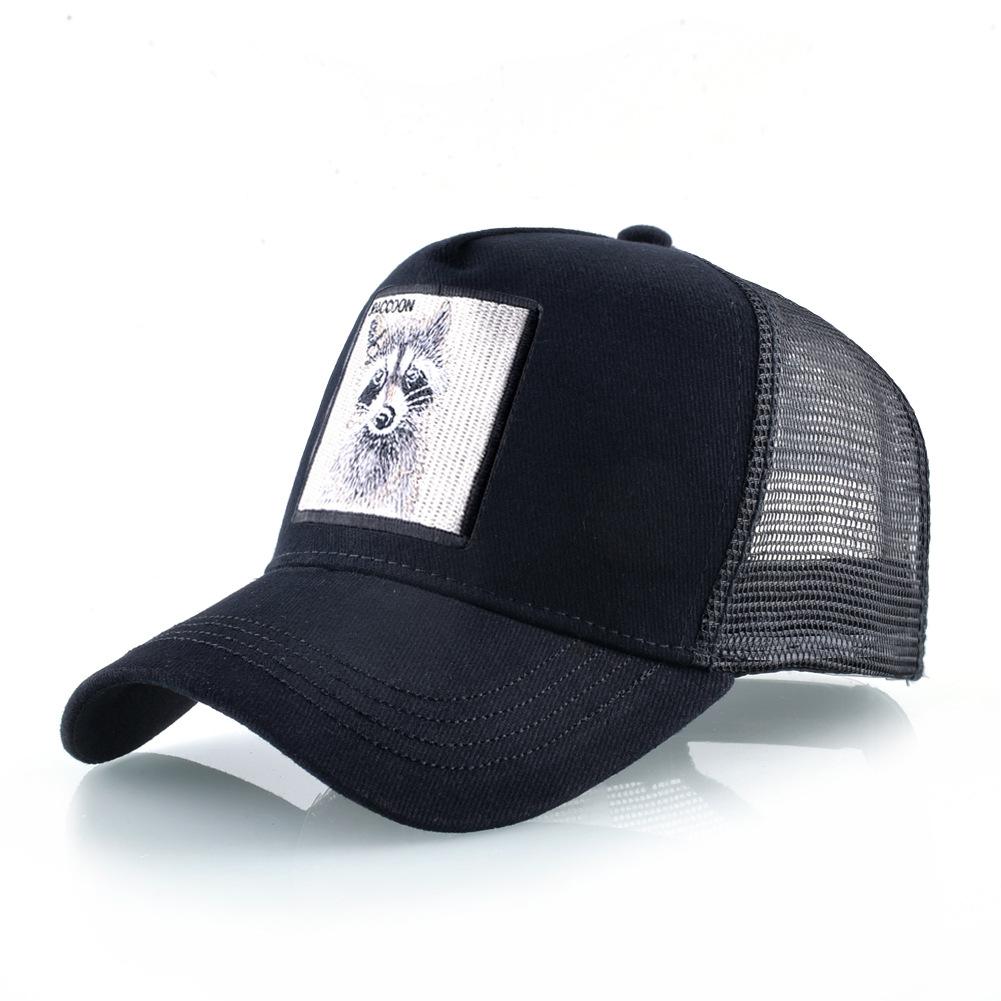 Trucker Fashionable Trendy Caps With Embroidery Animals Patch Four Seasons Adjustable Snapback Baseball Cap For Men Women Adjustable Visor Hat