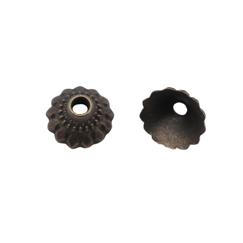 Multi Color Swirl Flower Bead Caps Spacer Beads For Jewelry Making Components