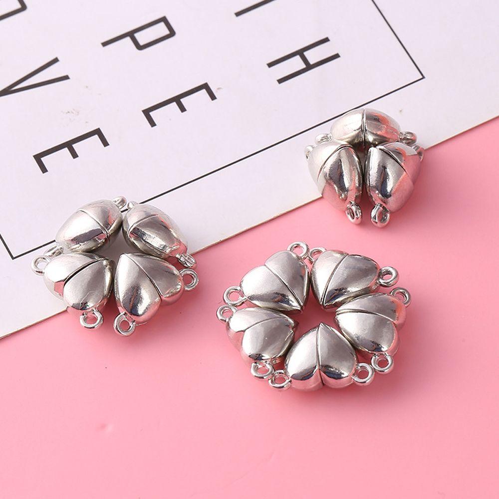 

Love Heart Magnet Charm Korean Style Components Couple Jewelry Making DIY Jewelry Accessories срібний