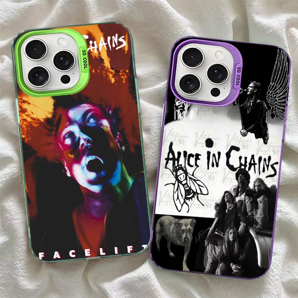 A-Alice I-In C-Chains Phone Cases For iPhone 17 16 15 14 13 12 11 Plus Pro Max Pro Color Matte Cover