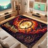 Space Cosmic Theme Crystal Velvet Floor Rug Personalized Custom Name Text Warm Carpet Home Decoration