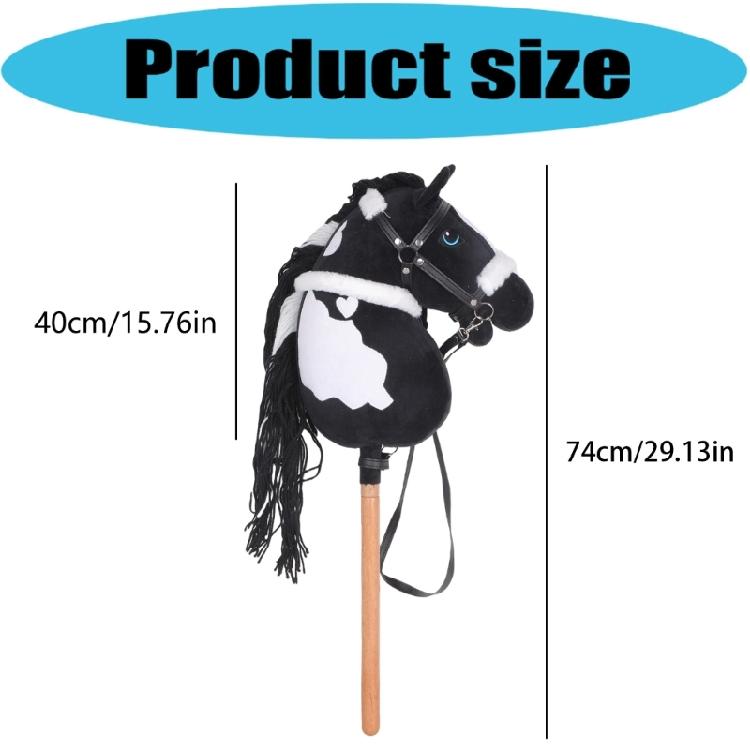 Accessori realistici con testa di animale per costumi Design di Cavallo su Manico di Legno Giocattolo Cavallo a Dondolo Perfetto per Temi di Festa