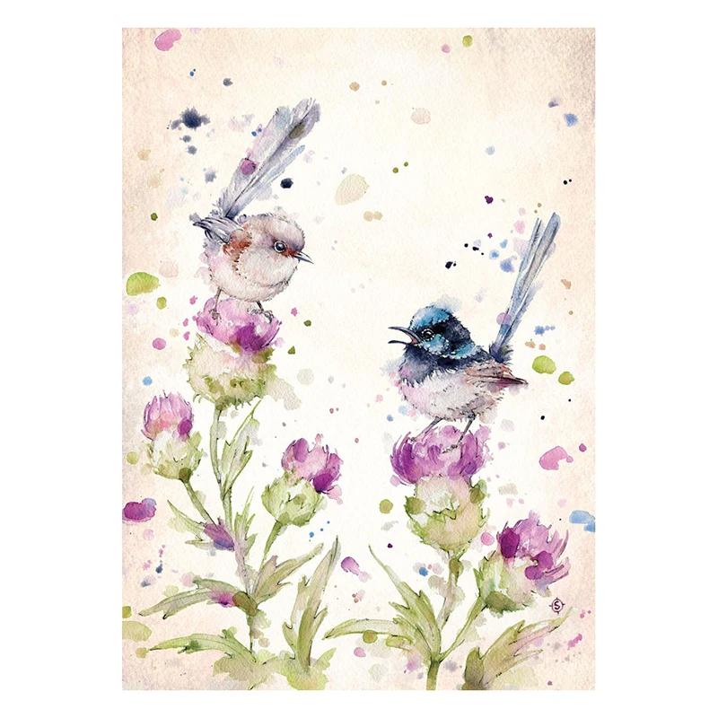 Birds and Nature Canvas Paintings Water Colour Art Posters and Prints Flamingo Wall Art Pictures for Living Room Decor Cuadros