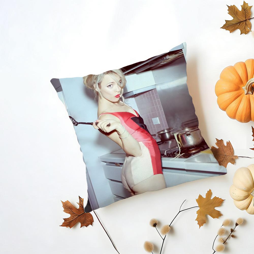 RRachel McAdams Cushion Cover Washable Linen Pillowcase Soft  for Daily Sofa Bed Home Room Decor