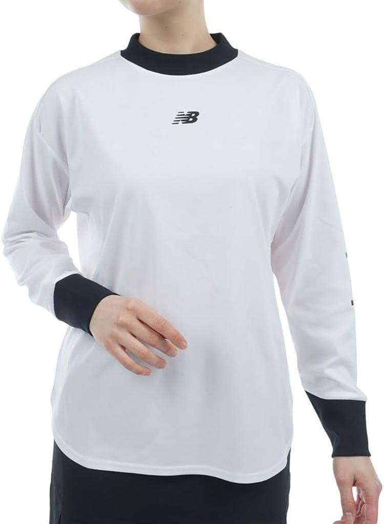 Golf Langermet Mock Neck Skjorte Punkt 3 [New Balance] Dame (Elastisk/Ett logo) / 012-5167501 030_Hvit [LL]