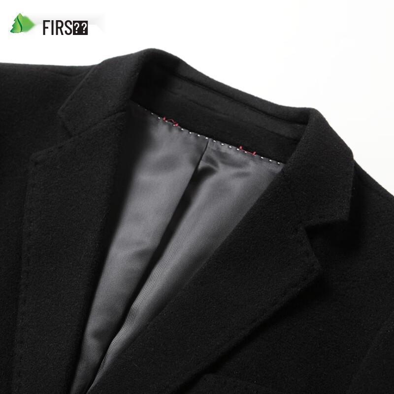 Shanshan Men's 100% Wool Down-Filled Mid-Length Overcoat