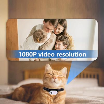 Pet Collar Camera with Wide Angles for Cats and Dogs Camera Collar Digital Recorder for Indoor Outdoor Activity Monitor