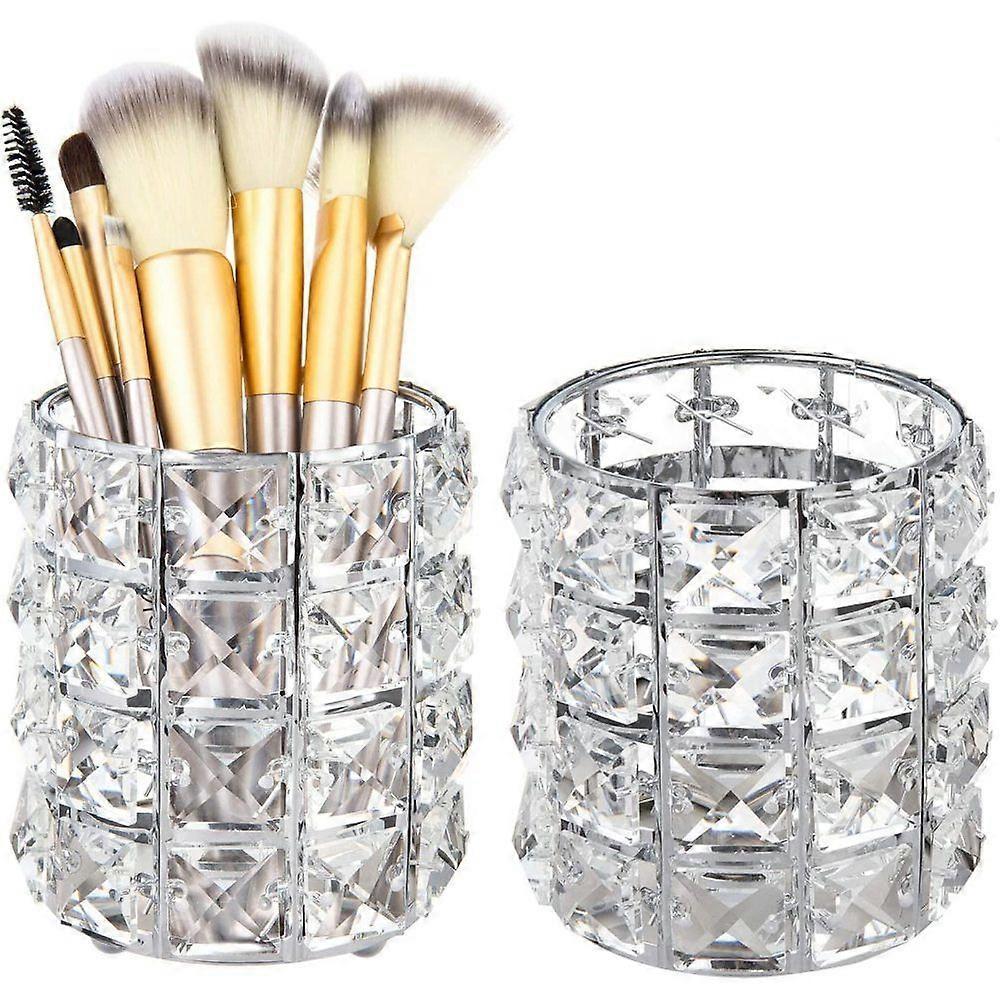 Crystal makeup brush holder, makeup organizer can, makeup glass box, makeup brush holder, cosmetics storage bucket holder, cup tool container