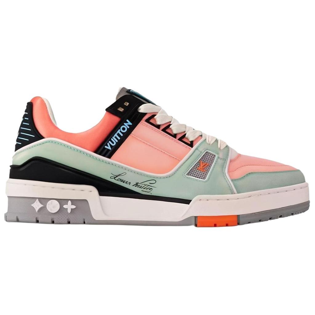 Louis Vuitton Trainer Low Top Skateboard Shoes Women's Orange 1ACFXX